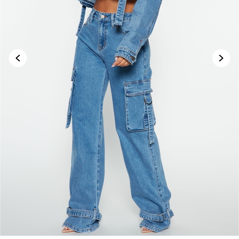 Denim Cargo Jeans